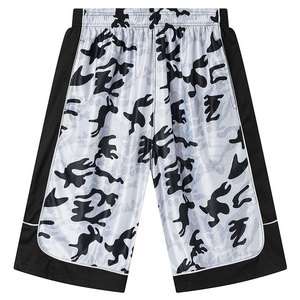 Shorts de basketball athlétiques haut de gamme personnalisés à motif uni, en tissu mesh respirant, léger, anti-humidité et à séchage rapide pour le sport - Product Image 2