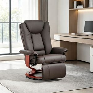Sedia da Ufficio Direzionale dal Design Contemporaneo, Altezza Regolabile, Comoda in Materiale PU, Girevole con Poggiatesta Regolabile per Scrivanie - Product Image 1