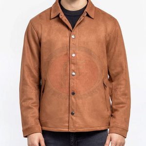<b>Men</b> Faux <b>Suede</b> Shacket Button Front Long Sleeve Casual Overshirt Breathable Quick-Dry Windproof Soft Comfortable Warm <b>Jacket</b> - Product Image 5