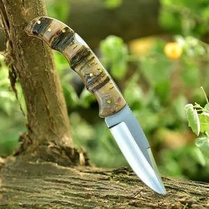Cuchillo de Caza con Hoja de Acero Inoxidable, Borde Recto, Mango de Camuflaje, Cuchillos de Bolsillo para Exteriores - Product Image 3