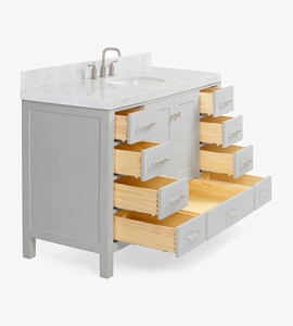 Mueble de Baño Abigail Personalizado de 54 Pulgadas, Mueble con Lavabo Individual, Solo 7 Opciones de Acabado, Fabricante OEM de Vietnam - Product Image 4