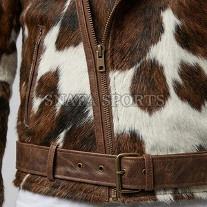 Custom 100% Genuine Cow Hide <b>Leather</b> Biker <b>Jacket</b> Hair on <b>Leather</b> <b>Jackets</b> Available At Reasonable Price With Custom Packing - Product Image 6
