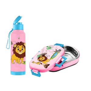 Fiambrera ecológica con calentador para niños para la escuela Tiffin Box Metal pulido con botella - Product Image 1