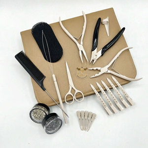 Professional Hair Kit Stainless Steel C Shape <b>Needles</b> Threads for Micro Ring Keratin Nano <b>Bead</b> Extensions Salon - Product Image 6