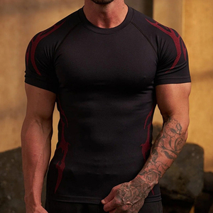 Camiseta de Compresión para Hombre, Manga Larga, Corte Ajustado, Cuello Redondo, Estampado por Transferencia de Calor, Secado Rápido, Jersey Deportivo de Béisbol, 320g, para Entrenamiento - Product Image 3
