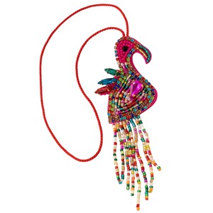 Ornement suspendu flamant rose Zari fait main de haute qualité pour l'exportation et les commandes en gros | Décoration suspendue Zari pour la décoration du Ramadan - Product Image 2
