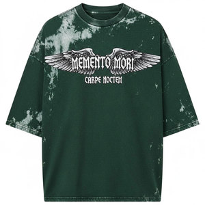 Camiseta para hombre con efecto acid wash, tela de algodón suave, estilo vintage desgastado, corte relajado, perfecta para uso diario informal, moda urbana. - Product Image 4