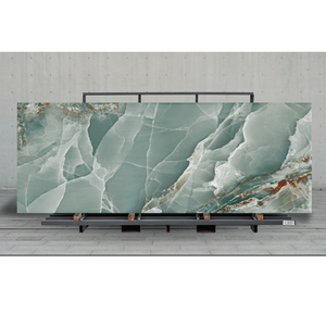 Baldosa de Porcelana de Gran Formato en Gris Verde de Lujo, con Aspecto de Mármol, Baldosa de Cerámica de Gran Tamaño para Paredes y Pisos - Product Image 4