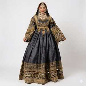 Nouvelles Robes Afghanes Vintage Brodées à la Main en Dentelle pour Femmes Musulmanes du Golfe, Longues, Coupe A-Line, en Soie de Luxe, Idéales pour les Fêtes - Product Image 5