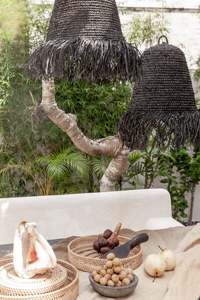 Artisanal Rattan Serving <b>Tray</b> <b>Round</b> Wicker <b>Tray</b> Decorative Serving <b>Tray</b> Rustic <b>Table</b> Accent Perfect For Home Kitchen Use - Product Image 5