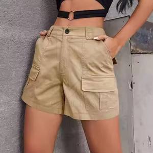 Pantalones Cortos Deportivos para Hombre, Transpirables y Ligeros, Estilo Urbano, Diseño Sólido, Ecológicos, 100% Algodón Canvas, Corte Medio - Product Image 5