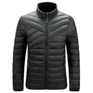 Men's All <b>Colours</b> Stand Collar Puffer Jacket Waterproof Reversible Windproof Zipper Closure Casual Winter Wear Wide-waisted - Product Image 3