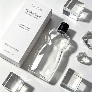 Bouteille plate en plastique transparent de 200 ml pour huile corporelle, crème de soin de la peau, emballage cosmétique personnalisé - Product Image 6