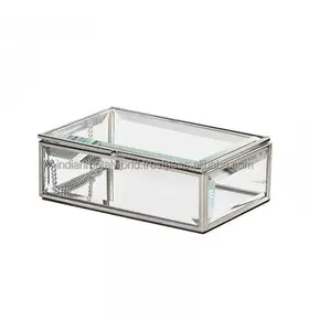 Decorative jewelry Box Customized Clear Glass jewelry Storage Boxes Suppliers of modern Jewelry Organizer for sale