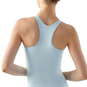 Débardeur Henley pour femme, boutonné devant, sans manches, en tricot, avec tissu léger et respirant pour un style décontracté au quotidien - Product Image 6