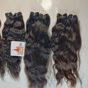 Wholesale <b>Cheap</b> Indian Remy Wavy Genuine Lace 32 Inches Bundle Temple Machine Double Weft All Colors Women Human Hair <b>Extensions</b> - Product Image 5