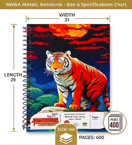 Cuaderno Espiral HAWAMAHAL A4, 400 Páginas, 60 GSM, Cuaderno de Ejercicios Resistente para Aula, Oficina y Estudio - Product Image 2