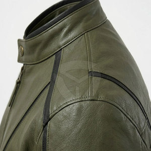 Classic Leather Jacket With Soft Lining Zipper Closure Winter Jacket For Streetwear Outdoor And Export Business - Product Image 5