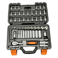 Ensemble d'outils de clé à douille automobile de qualité DIY, 62 pièces, entraînement carré de 1/2 pouce, douille à cliquet, personnalisable, support OEM ODM, Cr-V métrique