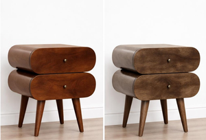 โต๊ะข้างเตียงไม้เนื้อแข็งแบบขายส่ง ดีไซน์เรียบง่ายสไตล์คลาสสิก เฟอร์นิเจอร์ห้องนอนพร้อมลิ้นชักและพอร์ตชาร์จ - Product Image 4