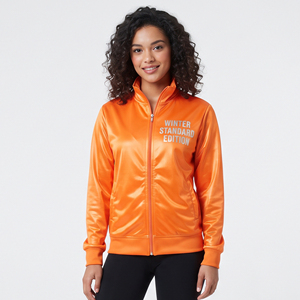 Vestes de sport pour femmes, vestes d'entraînement personnalisées imprimées avec fermeture éclair intégrale, vestes de sport imprimées à col montant et fermeture éclair pour femmes - Product Image 1