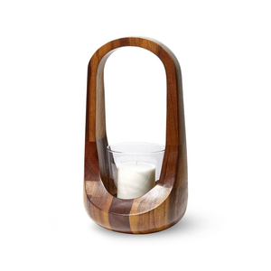Farol de Vela Navideño Clásico de Madera Antigua, Decoración Rústica, Centro de Mesa Navideño, Decoración para el Hogar de WB INC India (L) - Product Image 4