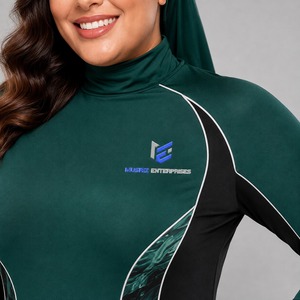 Ensemble Burkini Modeste Professionnel 4 Pièces pour Femme Musulmane, Maillot de Bain Personnalisable avec Logo, Jupe et Bas à Design Frontal, Couleurs Personnalisables en Profondeur - Product Image 6