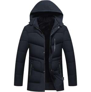 Chaqueta Acolchada con Capucha para Hombre, de Alta Calidad, Diseño Personalizado, Impermeable, Casual, Invierno, Bordada, con Cierre - Product Image 1