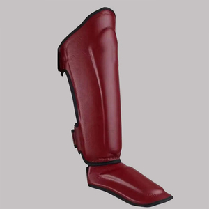 Protège-tibias de style vintage pour hommes et femmes, en cuir PU souple et polyester, pour la boxe et les sports de combat - Product Image 2