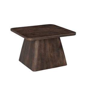 Table basse carrée en bois de manguier Collection mince Finition brun foncé Tables centrales pour meubles de salon de luxe - Product Image 1