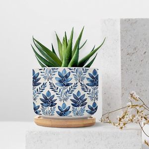 Maceta de cerámica premium con acabado brillante para interiores elegantes. Maceta de cerámica hecha a mano con diseño artístico para el hogar. - Product Image 1