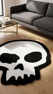 Alfombra Decorativa de Primera Calidad con Forma de Calavera, Tejida a Mano, para Sala de Estar, Dormitorio y Decoración Moderna del Hogar - Product Image 5