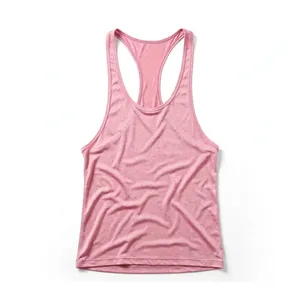 เสื้อกล้ามออกกำลังกายผู้ชายทรงรัดรูป แบบ Racerback สำหรับเล่นกล้าม เพาะกาย ไม่มีแขน ทรง Y-Back เสื้อซิงเกิลสำหรับออกกำลังกาย เสื้อกีฬา - รับสกรีนโลโก้ - Product Image 6