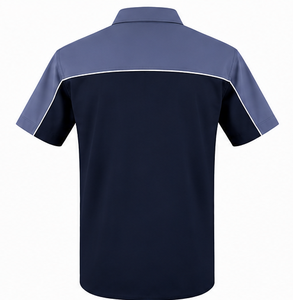เสื้อเชิ้ตแขนสั้นผู้ชายลำลอง คอปกป๊อปลินบล็อกสี ใส่ได้ในฤดูร้อน - Product Image 6