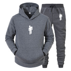 2021 <b>mens</b> <b>Grey</b> wear clothing custom wholesale Sweatsuit <b>plain</b> cotton tracksuit for <b>Men</b> - Product Image 1