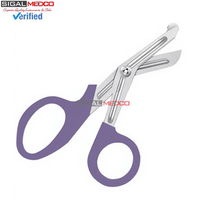 Ciseaux de traumatologie pour infirmières, 5,5 pouces, violets, en acier inoxydable de qualité allemande, pour premiers secours, bandages et coupes d'urgence médicales - Product Image 2