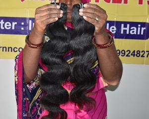 Extensions de cheveux humains 100% vierges Bodywave en gros, double trame machine, cheveux de temple indiens, pour revendeurs - Product Image 4