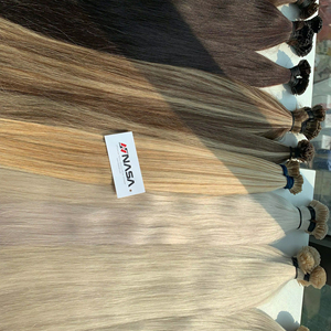 ราคาขายส่ง คุณภาพสูง ผมต่อแบบ I-Tip แท้ 100 กรัม ยาว 28 นิ้ว สีน้ำตาลธรรมชาติ แบบลอน พร้อมปลายผมแบบ Super Double Drawn - Product Image 1