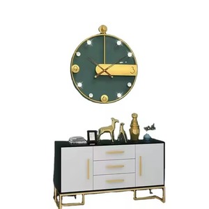 Antique Style Metal Wall <b>Clock</b> Roman Numerals Floral Design Quartz Analog Round Traditional Living Room Decor Wall <b>Clock</b> - Product Image 3