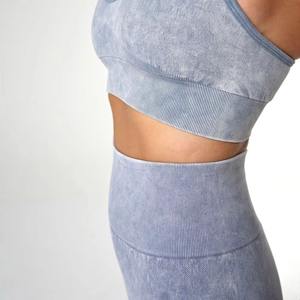 Conjunto de 2 Piezas de Ropa Deportiva para Mujer, Pantalones de Yoga para Gimnasio, Fitness, Ejercicio, Ropa Deportiva Activa sin Costuras, Conjunto de Yoga para Gimnasio - Product Image 4