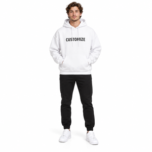 Sudadera con capucha de algodón premium para hombre, forrada con suave tejido polar, para uso casual al aire libre, nueva colección. - Product Image 1