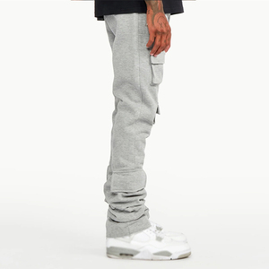 Custom Logo Design High Waist Men's Flared <b>Trousers</b> New Arrival Good Quality Cotton Material Flare <b>Trousers</b> for Men - Product Image 5