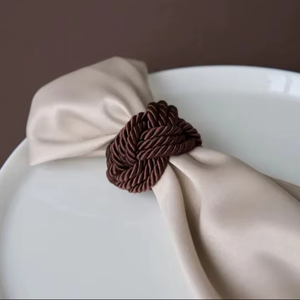 แหวนรองผ้าเช็ดปาก สีน้ำตาลช็อกโกแลตเข้ม |   สำหรับการจัดโต๊ะอาหารที่ทันสมัยและคลาสสิก - Product Image 1