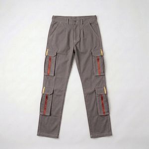 Pantalones Deportivos Cargo para Hombre Sin Marca, Cintura Elástica con Cordón, Pantalones Jogger Casuales con Múltiples Bolsillos - Product Image 1