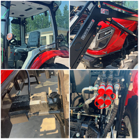Tracteur robuste 80 CV 4x4 avec cabine climatisée, forte pression hydraulique, levage élevé pour opérations agricoles modernes - Job Pro