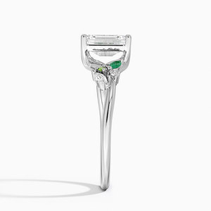 แหวน BOJ รุ่น 017 ทรงเอเมอรัลด์คัท เงินแท้ 925 ประดับเพชร Arden Lab และเพชรทรงเอเมอรัลด์ 2 กะรัต สี D ความสะอาด VVS1 พร้อมเพชรโมอิสซาไนต์ รับรองโดย GRA - Product Image 3