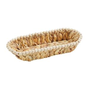 Wholesale Rectangle Cutlery Holder <b>Bread</b> <b>Basket</b> Foldable Hand-Braided Water Hyacinth Decorative Feature Rattan Material Vietnam - Product Image 3