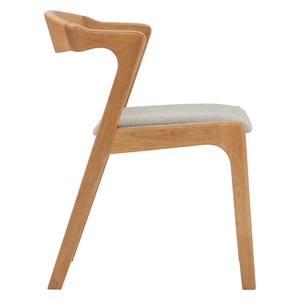 Solid Malaysian Oak Contemporary <b>Dining</b> Chair <b>Armchair</b> Curved Backrest for <b>Dining</b> Room Hospitality <b>Dining</b> Room Home Furniture - Product Image 3