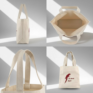 กระเป๋าผ้าแคนวาสทรงกรวยแบบไม่เคลือบผิว  โลโก้สั่งทำได้ เป็นมิตรกับสิ่งแวดล้อม  ด้านข้างติดกระดุม  หูหิ้วผ้าฝ้ายยาว  ทำจากผ้าปอกระเจา  นำกลับมาใช้ใหม่ได้  ขนาด XL - Product Image 4