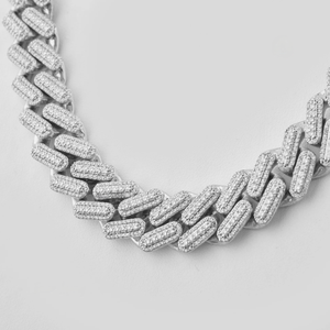 Solid 925 Sterling <b>Silver</b> Plated Miami Chain Necklace Zinc Alloy Figaro Chain Men's Hip Hop Jewelry Gift - Product Image 4